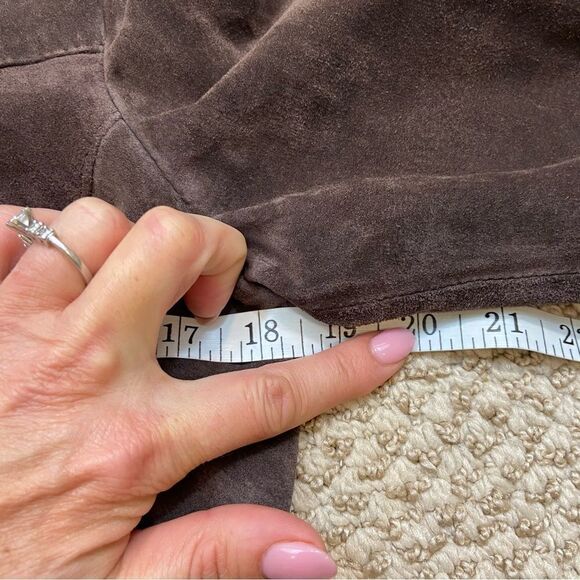 Ladies Willi Smith Brown Leather‎ Shirt Jacket Lined Size Small - Picture 13 of 13